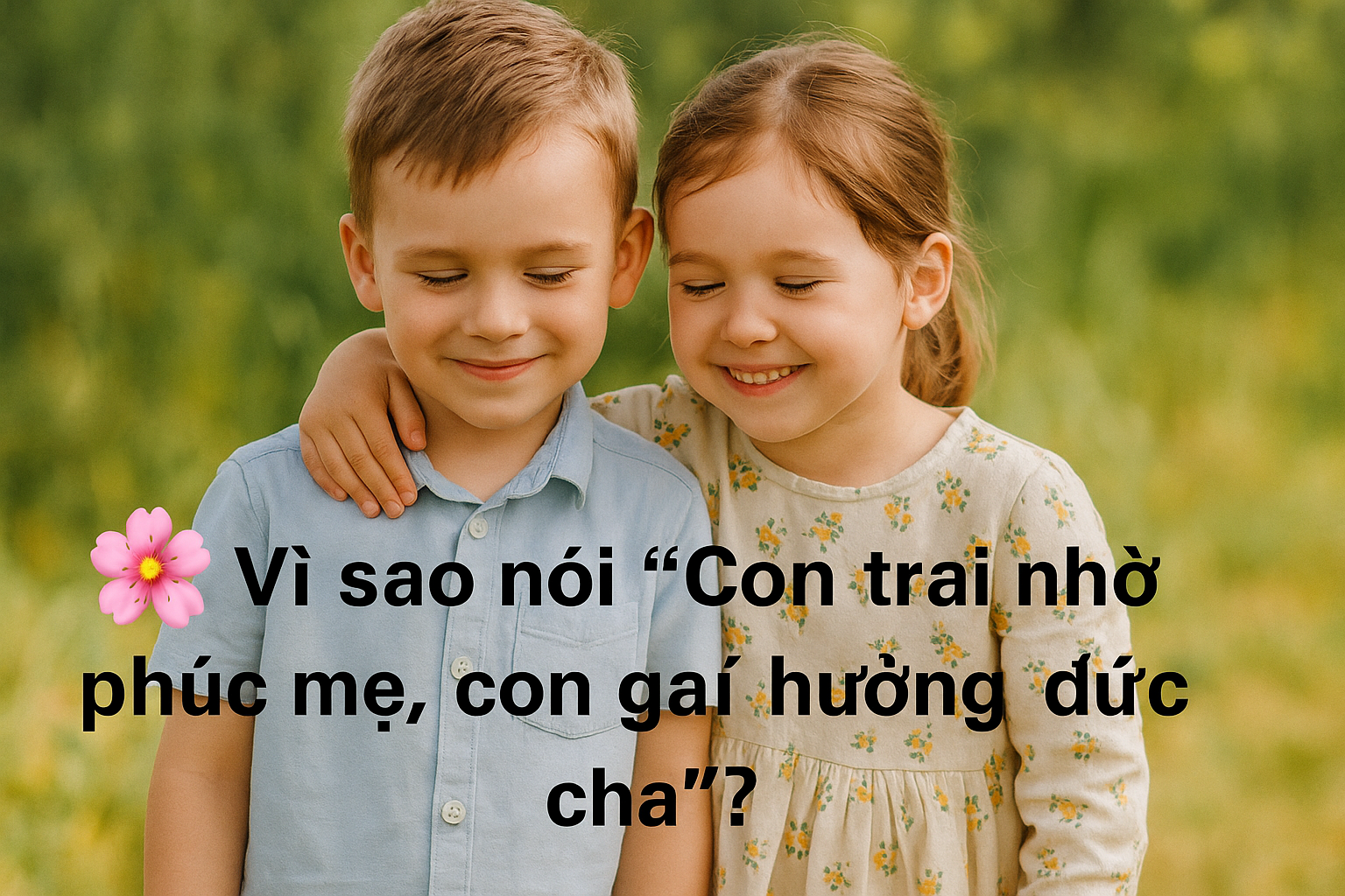 Con trai nhờ phúc mẹ, con gái hưởng đức cha