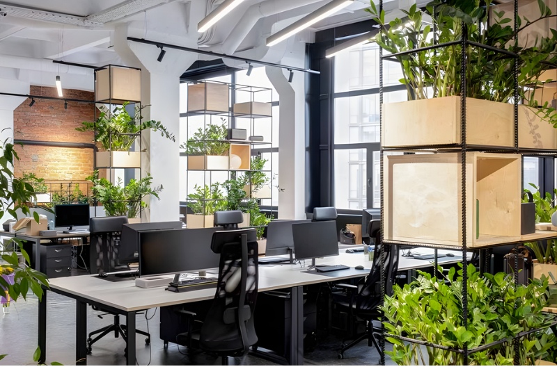 Phòng làm việc xanh kết nối thiên nhiên giúp điều hòa trường khí, khơi mở sáng tạo và duy trì năng lượng làm việc ổn định