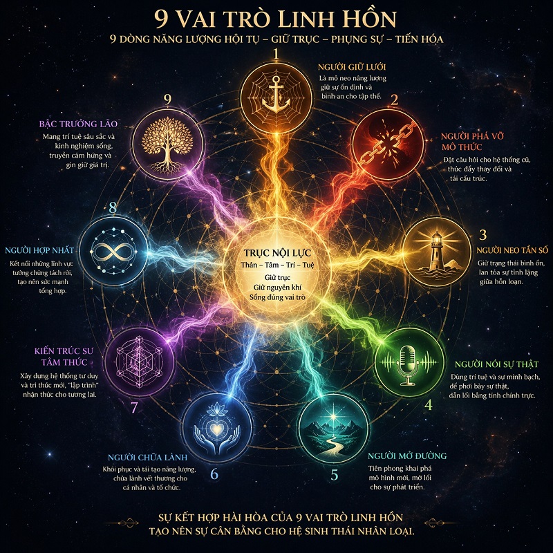 9 Vai Trò Linh Hồn, Lightworker & Starseed: Góc Nhìn Mandala
