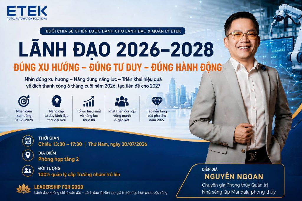 LÃNH ĐẠO 2026–2028 ĐÚNG XU HƯỚNG – ĐÚNG TƯ DUY – ĐÚNG HÀNH ĐỘNG
