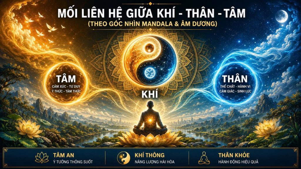 KHÍ LÀ GÌ? MỐI LIÊN HỆ GIỮA KHÍ – THÂN – TÂM THEO GÓC NHÌN MANDALA & ÂM DƯƠNG