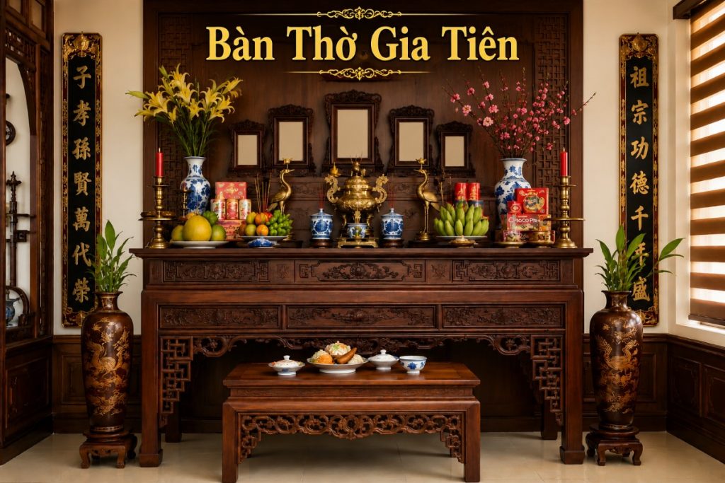 BÀN THỜ GIA TIÊN – PARABOL NĂNG LƯỢNG GIỮ PHÚC KHÍ DÒNG TỘC