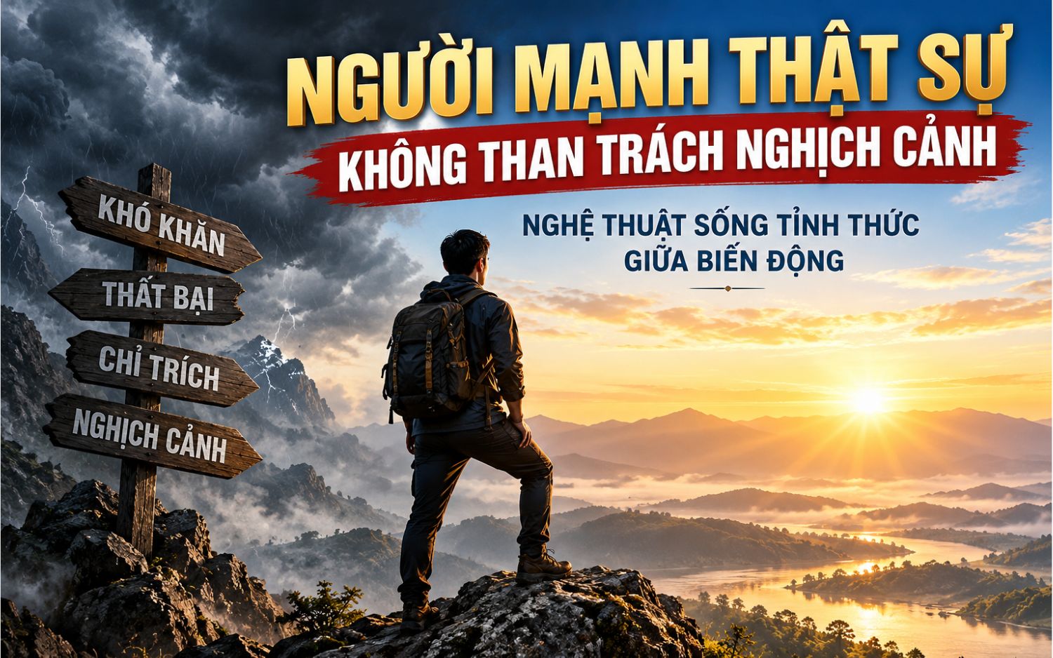 Tâm thế an định của người mạnh đối diện nghịch cảnh giữa sóng gió cuộc đời